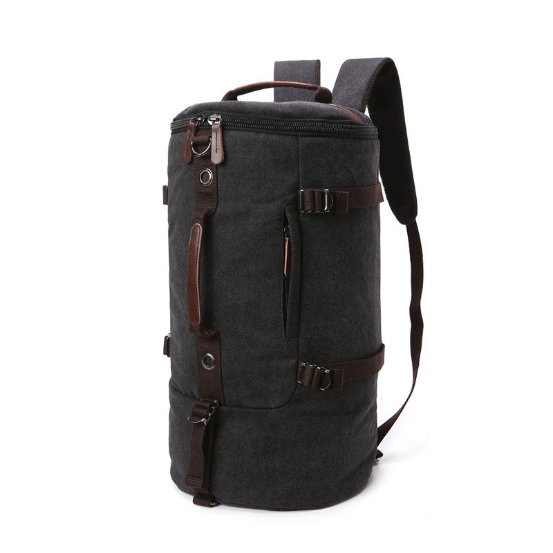 Scione Men Travel Backpack Male Canvas Luggage Duffel Cylinder Bag Mountaineering Backpack For Men Large Capacity Mochila