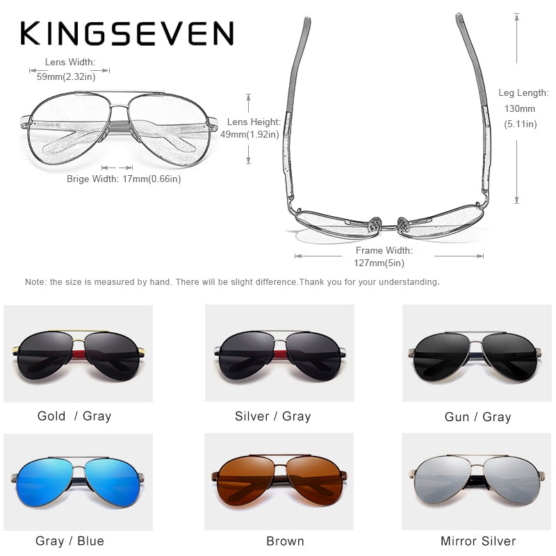 Ship From Poland KINGSEVEN Brand Men's Sunglasses Polarized UV400 Lens Eyewear Accessories Male Sun Glasses For Men Zonnebril