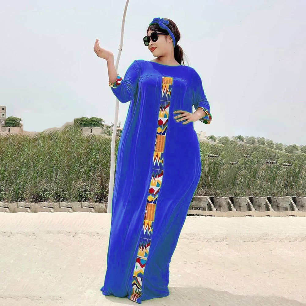 Mr Hunkle Fashion Chiffon High Street Dress Autumn Abaya Women Solid Elegant Dresses African vestidos with Inner dress