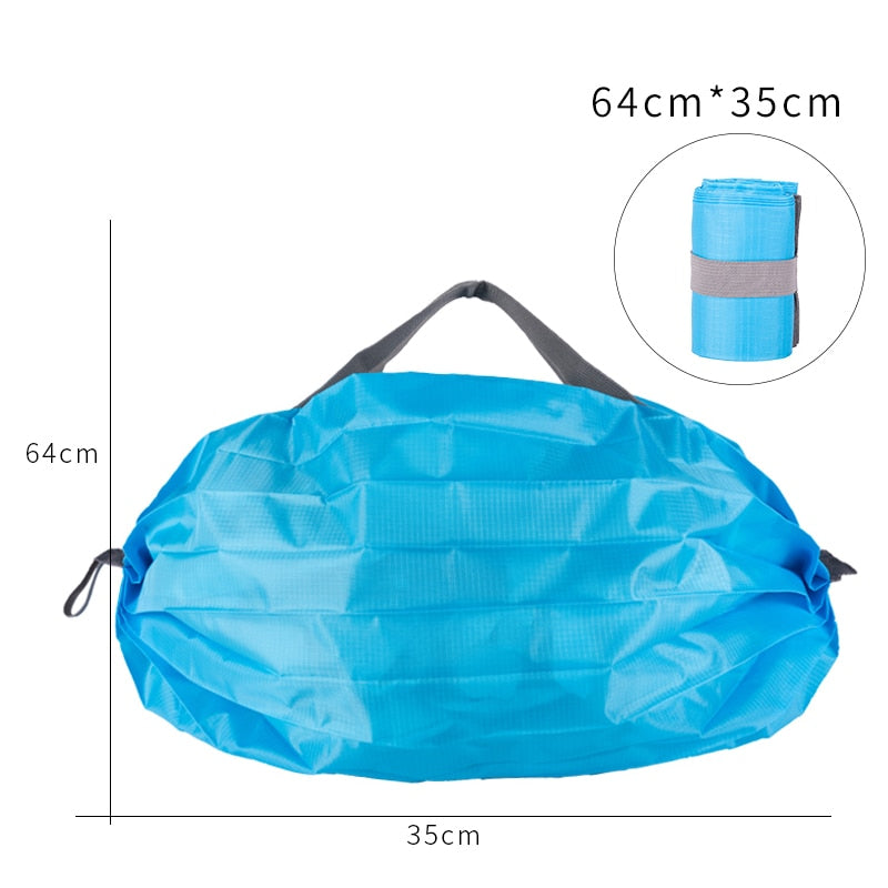 KOKOPEAS Mini Reusable Compact Grocery Bags Lightweight Foldable Tote Shopping Handbag Waterproof Eco-Friendly Shoulder Bag