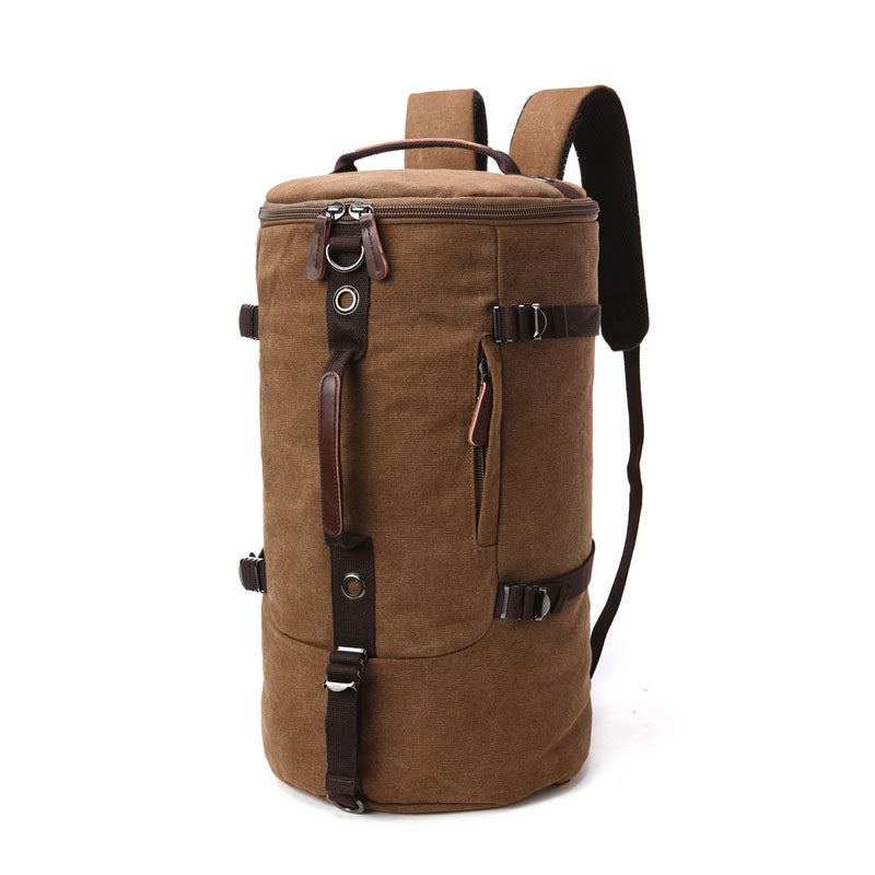 Scione Men Travel Backpack Male Canvas Luggage Duffel Cylinder Bag Mountaineering Backpack For Men Large Capacity Mochila