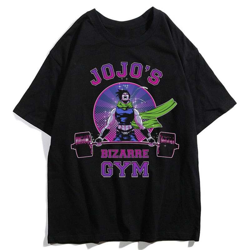 Jojo Bizarre Adventure Kujo Jotaro Giorno Giovanna Men Summer T-Shirts Harajuku Streetwear Ulzzang Hip Hop Tops Tee Cool T-Shirt