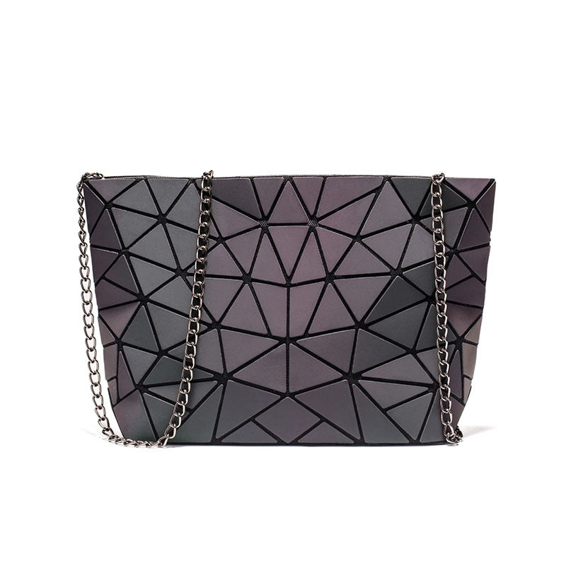 Women Handbags 3 Pcs Bag Set Crossbody Bags For Women Geometric Luminous Shoulder Bag Female Purse And Handbag Tote Holographic