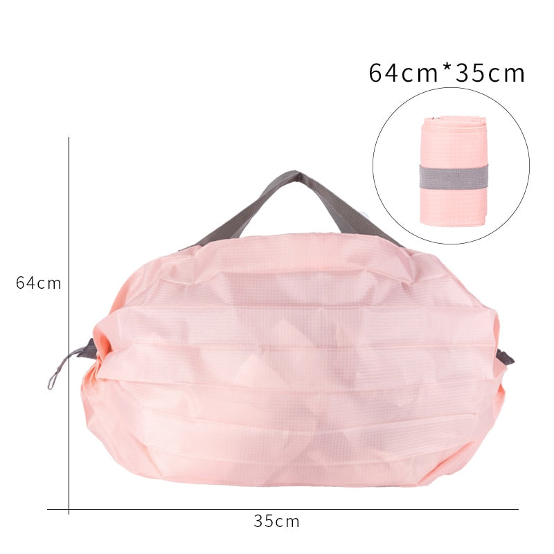 KOKOPEAS Mini Reusable Compact Grocery Bags Lightweight Foldable Tote Shopping Handbag Waterproof Eco-Friendly Shoulder Bag