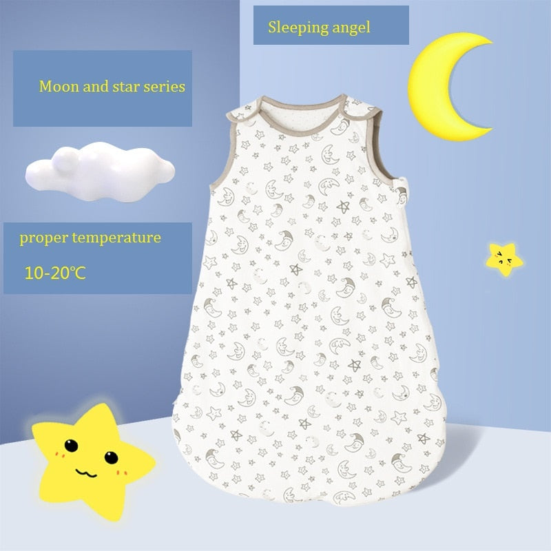HappyFlute 10-20℃ 3Size Cotton Fabric Unisex Swaddling Vest Children's Anti-Kicking Baby Sleeping Bag