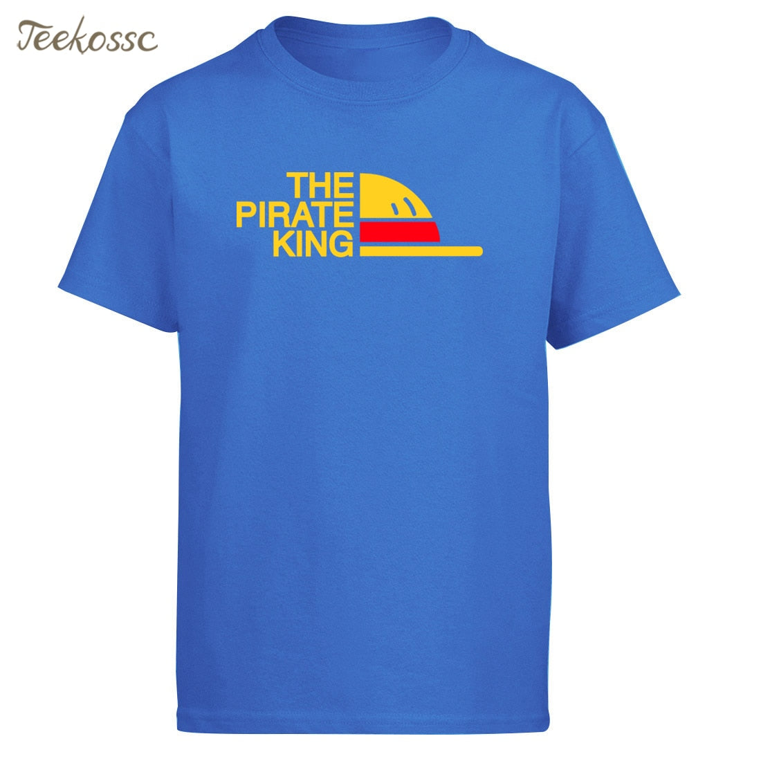 New Brand T-Shirt Men The Pirate King T Shirt Mens Luffy Tshirt Summer Tees Japanese Anime Cotton Short Sleeve Men's