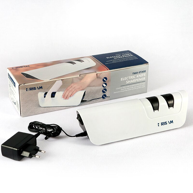RISAMSHA Electric Knife Sharpener Diamond Knife Sharpener Ceramic Knives Can Be Sharpened RE002