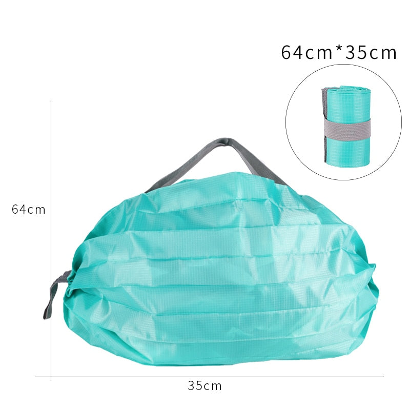 KOKOPEAS Mini Reusable Compact Grocery Bags Lightweight Foldable Tote Shopping Handbag Waterproof Eco-Friendly Shoulder Bag