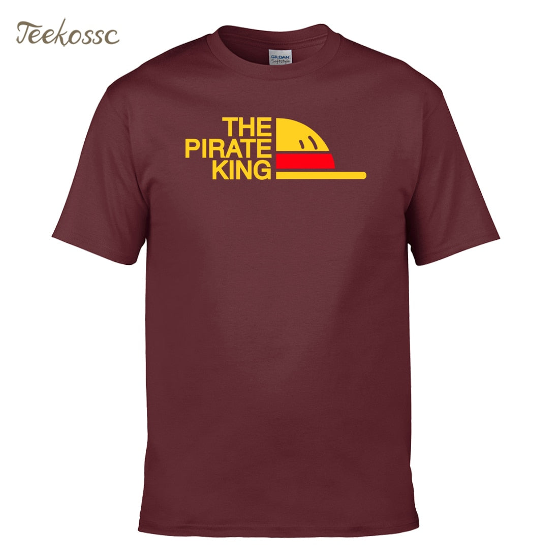 New Brand T-Shirt Men The Pirate King T Shirt Mens Luffy Tshirt Summer Tees Japanese Anime Cotton Short Sleeve Men's