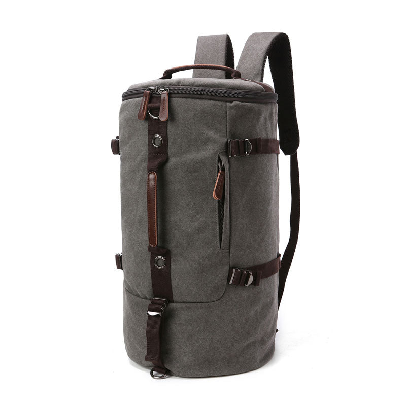 Scione Men Travel Backpack Male Canvas Luggage Duffel Cylinder Bag Mountaineering Backpack For Men Large Capacity Mochila