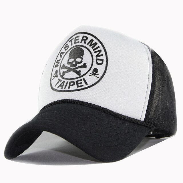 Cool Men Women Skull Embroidery SunShade Baseball Cap Snapback Summer Outdoor Sport Sunscreen Hip Hop Adjustable Cotton Hats P55
