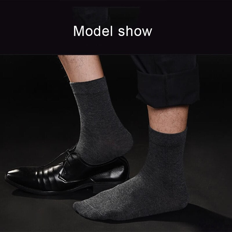 10 Pairs/Lot High Quality Men's Cotton Socks Black Business Socks Breathable 2021 New Autumn Winter Male Gift Sox PLus Size40-45