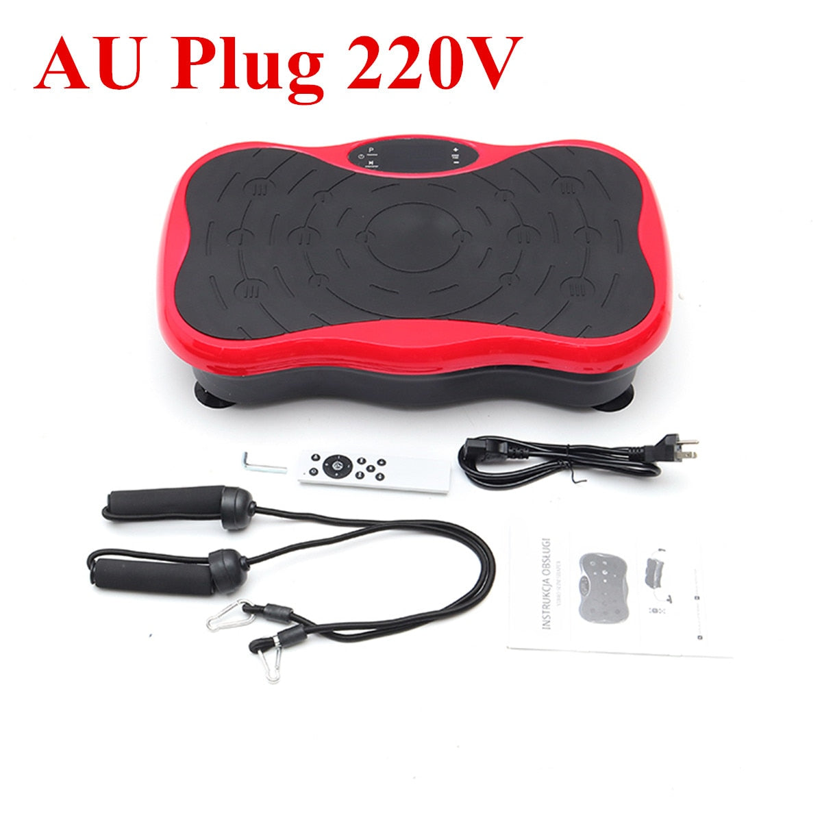 200KG/441LBS Exercise Fitness Slim Vibration Machine Trainer Plate Platform Body Shaper Remote Control with Resistance Bands US