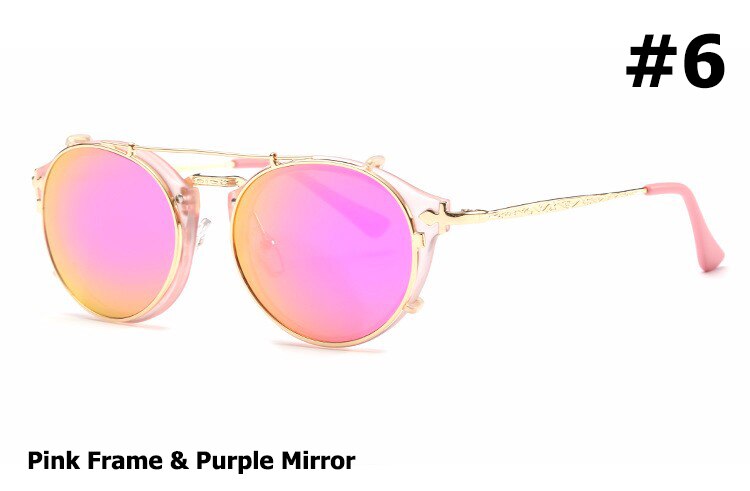 JackJad 2021 Fashion Style SteamPunk Clamshell Removable Sunglasses Vintage Retro Brand Design Sun Glasses Oculos De Sol Gafas