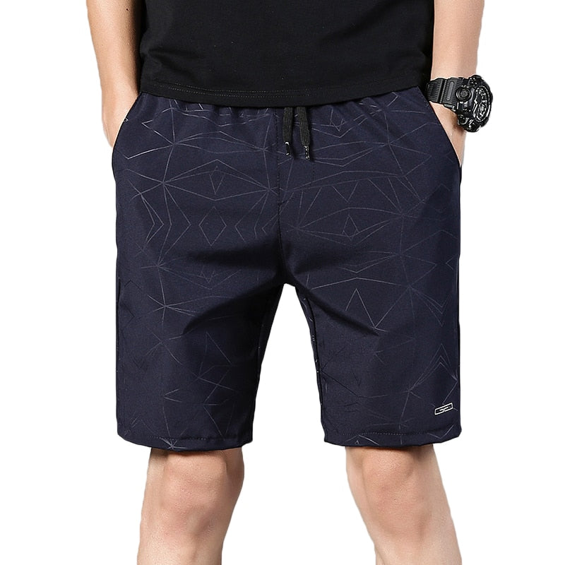 Summer Men's Beach Shorts 2023 New Fashion Print Pattern Casual Quick-drying Pants Male Bermuda Straight Short Pants Brand