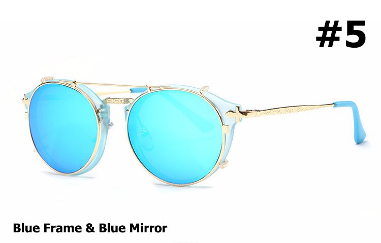 JackJad 2021 Fashion Style SteamPunk Clamshell Removable Sunglasses Vintage Retro Brand Design Sun Glasses Oculos De Sol Gafas