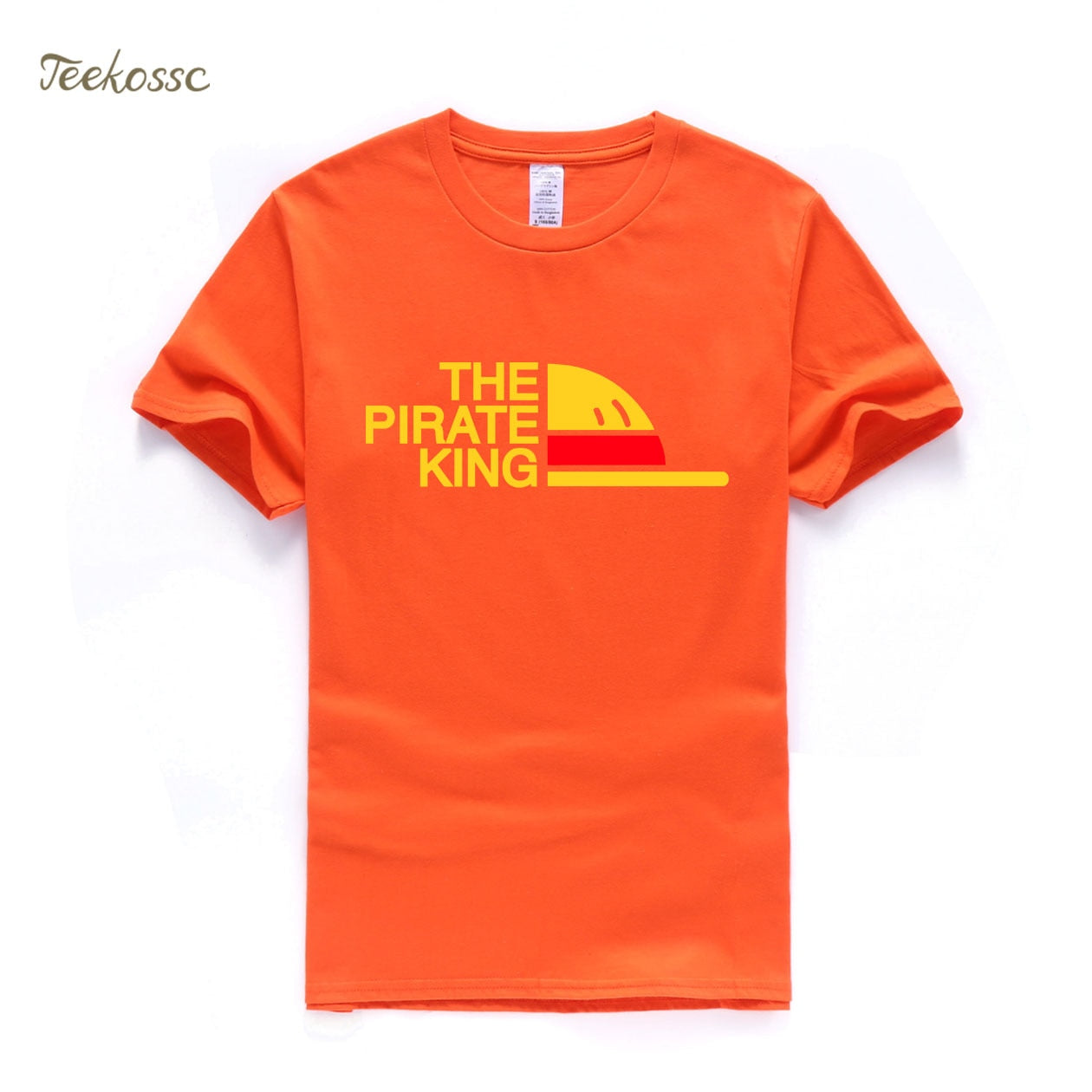 New Brand T-Shirt Men The Pirate King T Shirt Mens Luffy Tshirt Summer Tees Japanese Anime Cotton Short Sleeve Men's