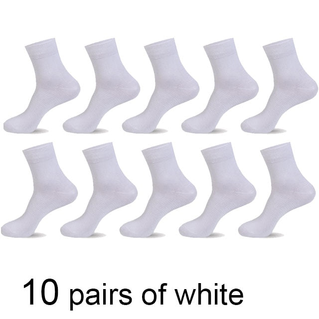 10 Pairs/Lot High Quality Men's Cotton Socks Black Business Socks Breathable 2021 New Autumn Winter Male Gift Sox PLus Size40-45