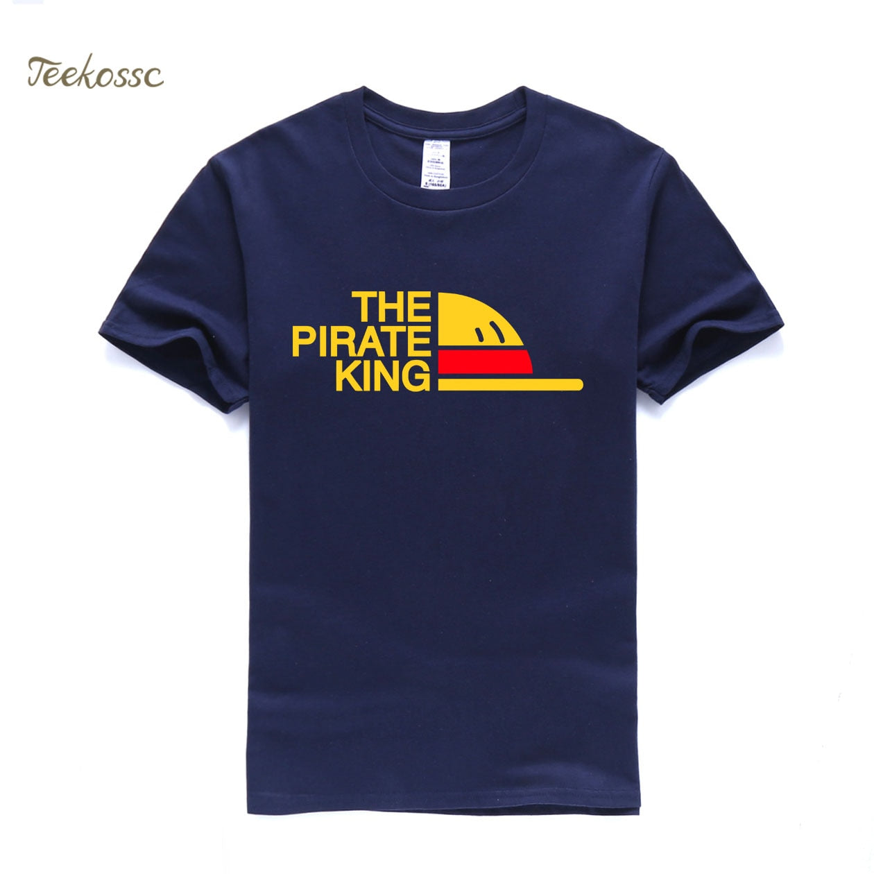 New Brand T-Shirt Men The Pirate King T Shirt Mens Luffy Tshirt Summer Tees Japanese Anime Cotton Short Sleeve Men's