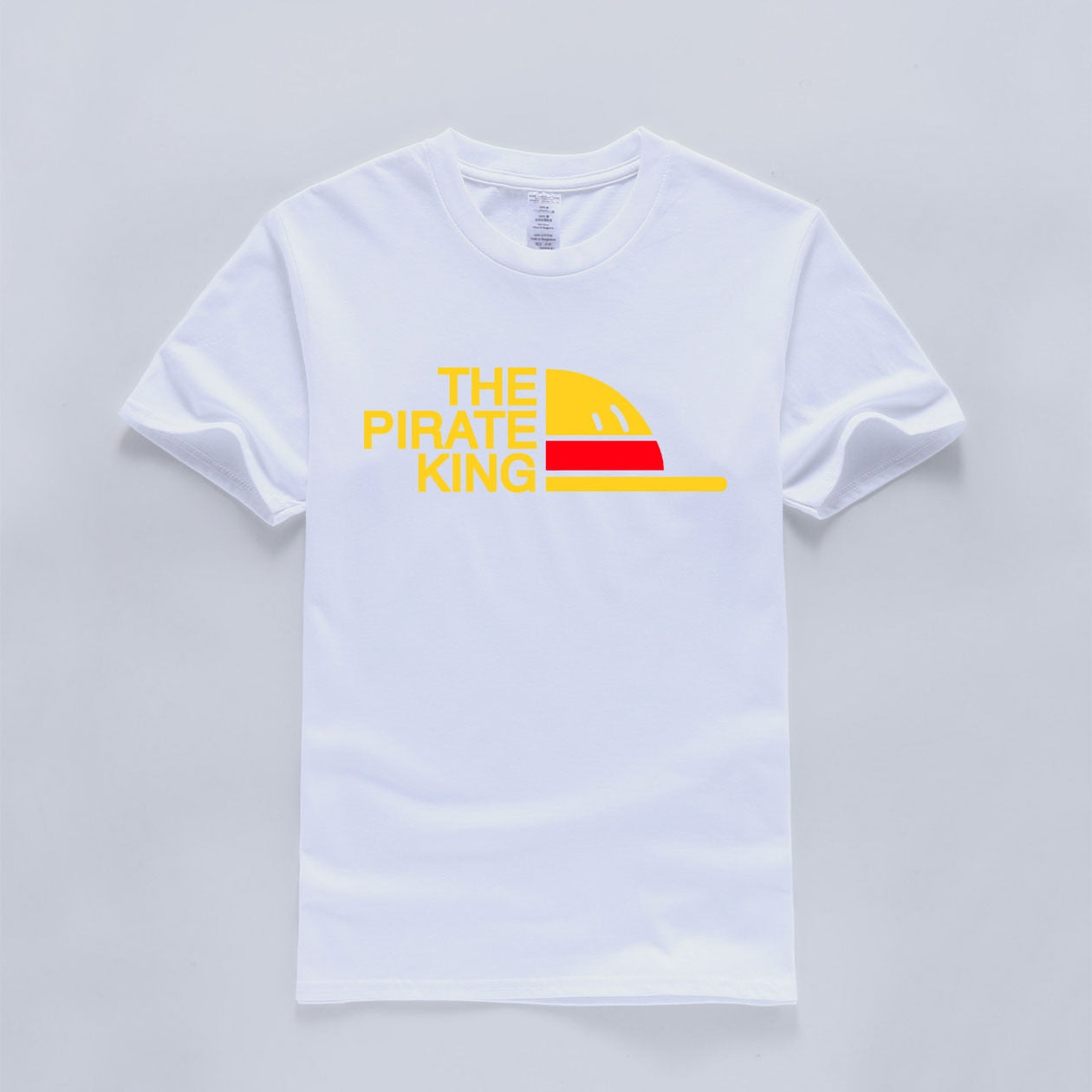 New Brand T-Shirt Men The Pirate King T Shirt Mens Luffy Tshirt Summer Tees Japanese Anime Cotton Short Sleeve Men's