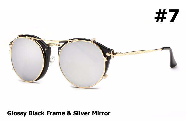 JackJad 2021 Fashion Style SteamPunk Clamshell Removable Sunglasses Vintage Retro Brand Design Sun Glasses Oculos De Sol Gafas