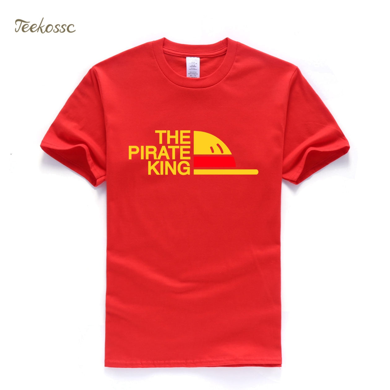 New Brand T-Shirt Men The Pirate King T Shirt Mens Luffy Tshirt Summer Tees Japanese Anime Cotton Short Sleeve Men's