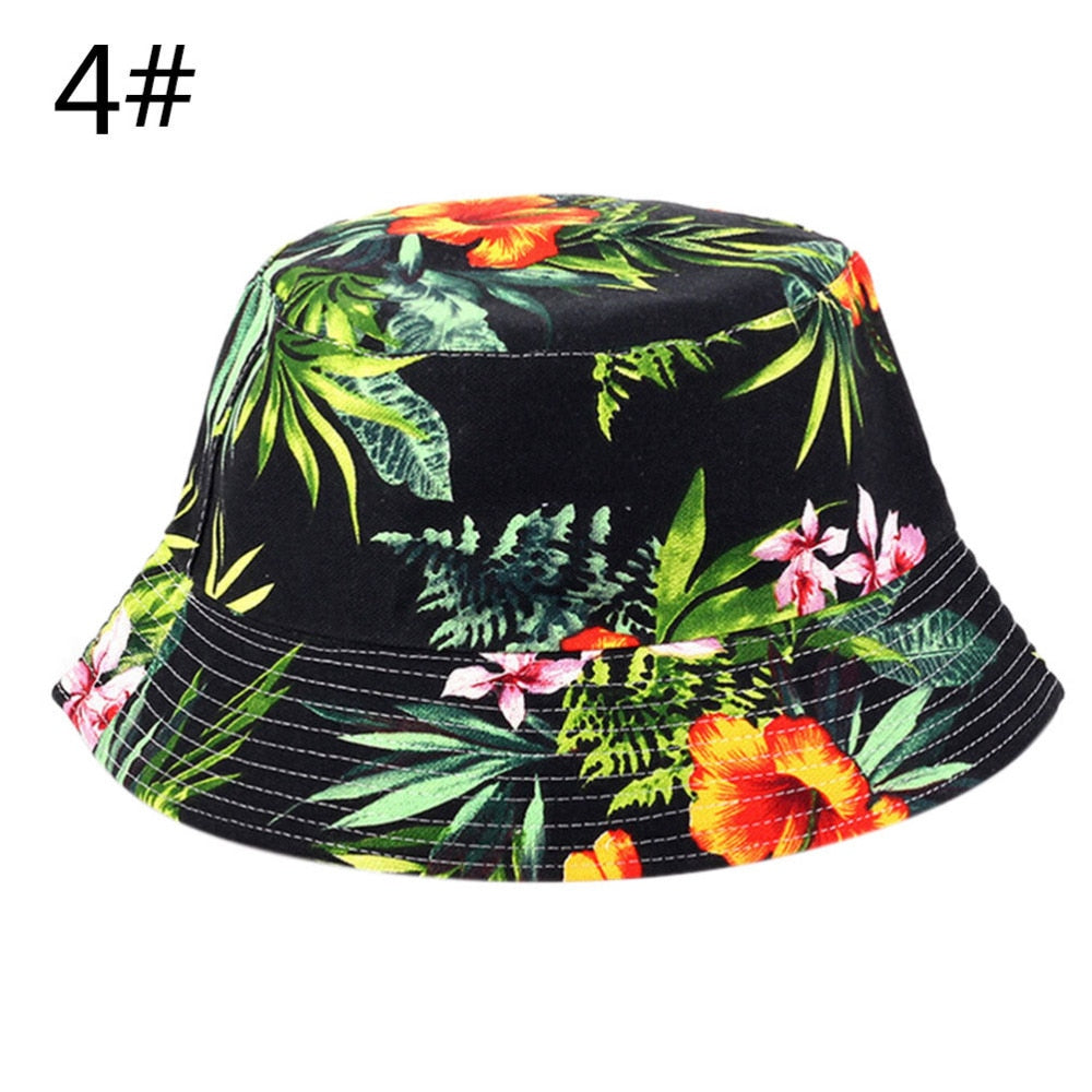 Women Hat Caps Summer Men Bucket Hat Holiday Beach Outdoor Flat Cap Male Floral Sun Hat Fishing Hats Hip Hop Panama Cap