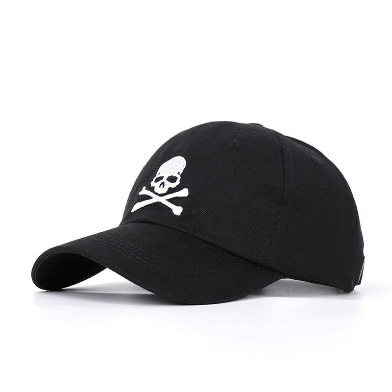 Cool Men Women Skull Embroidery SunShade Baseball Cap Snapback Summer Outdoor Sport Sunscreen Hip Hop Adjustable Cotton Hats P55