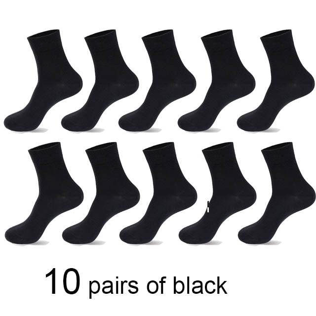 10 Pairs/Lot High Quality Men's Cotton Socks Black Business Socks Breathable 2021 New Autumn Winter Male Gift Sox PLus Size40-45