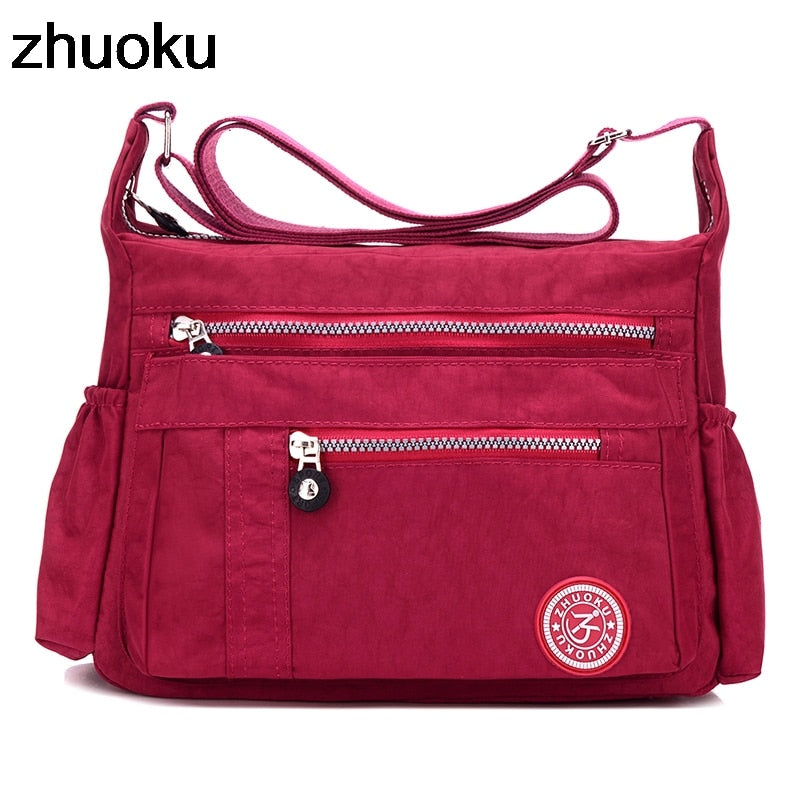Luxury Women Messenger Bag Waterproof Nylon Shoulder Bags Casual Top-handle Ladies Handbag Travel Tote Women's Crossbody Bag