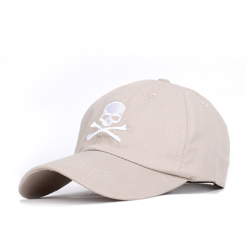 Cool Men Women Skull Embroidery SunShade Baseball Cap Snapback Summer Outdoor Sport Sunscreen Hip Hop Adjustable Cotton Hats P55