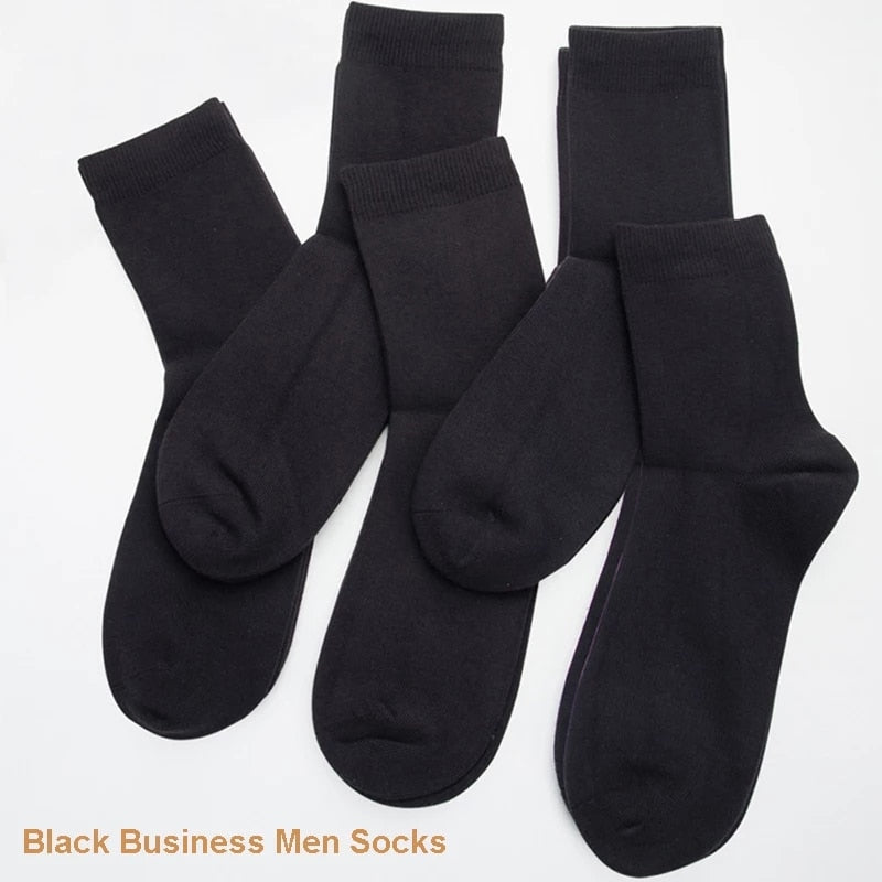 10 Pairs/Lot High Quality Men's Cotton Socks Black Business Socks Breathable 2021 New Autumn Winter Male Gift Sox PLus Size40-45
