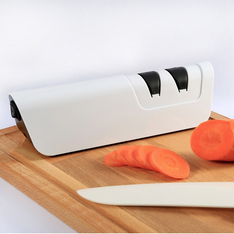 RISAMSHA Electric Knife Sharpener Diamond Knife Sharpener Ceramic Knives Can Be Sharpened RE002