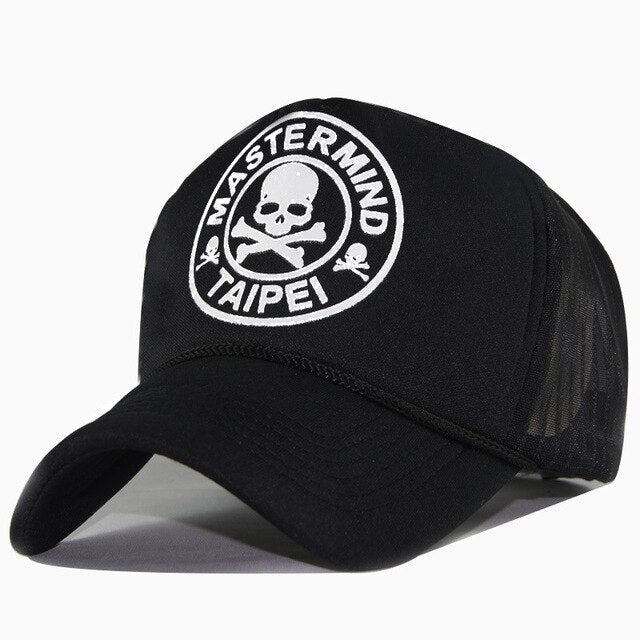 Cool Men Women Skull Embroidery SunShade Baseball Cap Snapback Summer Outdoor Sport Sunscreen Hip Hop Adjustable Cotton Hats P55