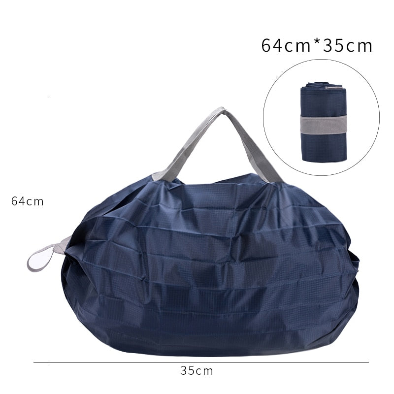 KOKOPEAS Mini Reusable Compact Grocery Bags Lightweight Foldable Tote Shopping Handbag Waterproof Eco-Friendly Shoulder Bag