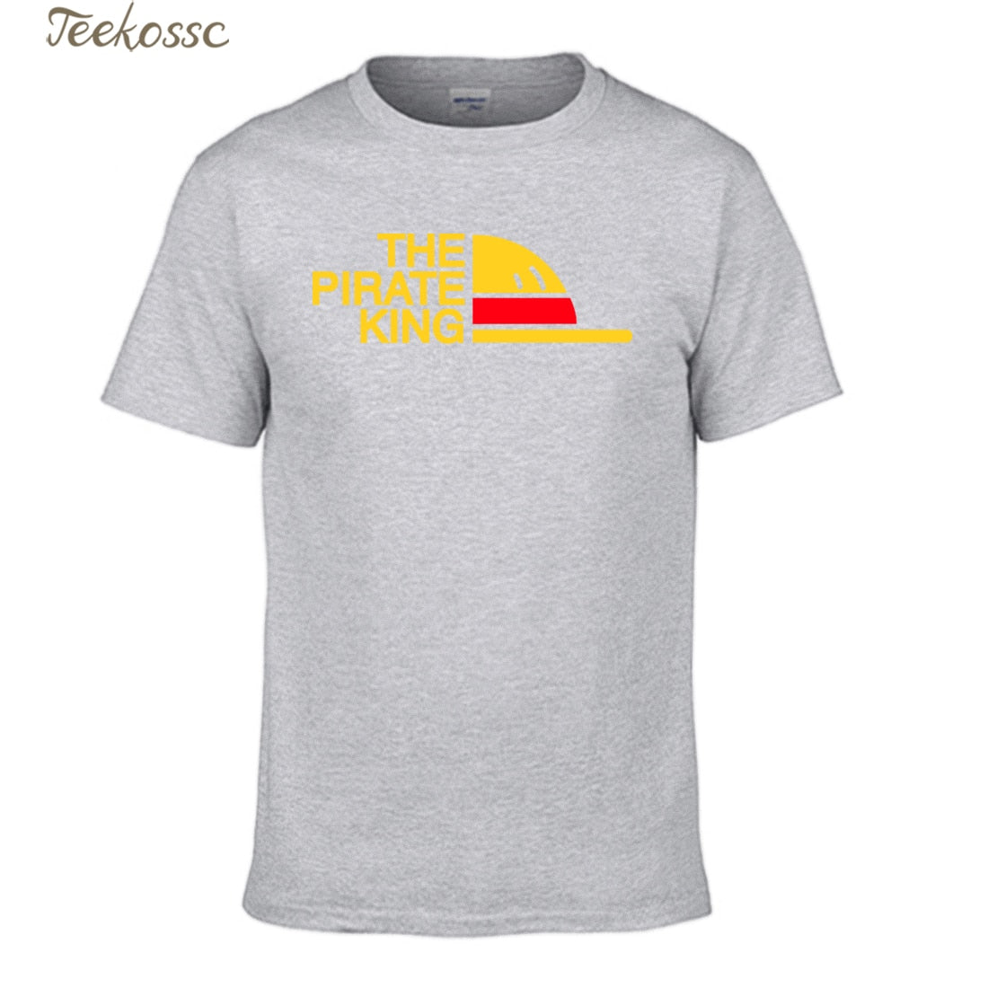 New Brand T-Shirt Men The Pirate King T Shirt Mens Luffy Tshirt Summer Tees Japanese Anime Cotton Short Sleeve Men's