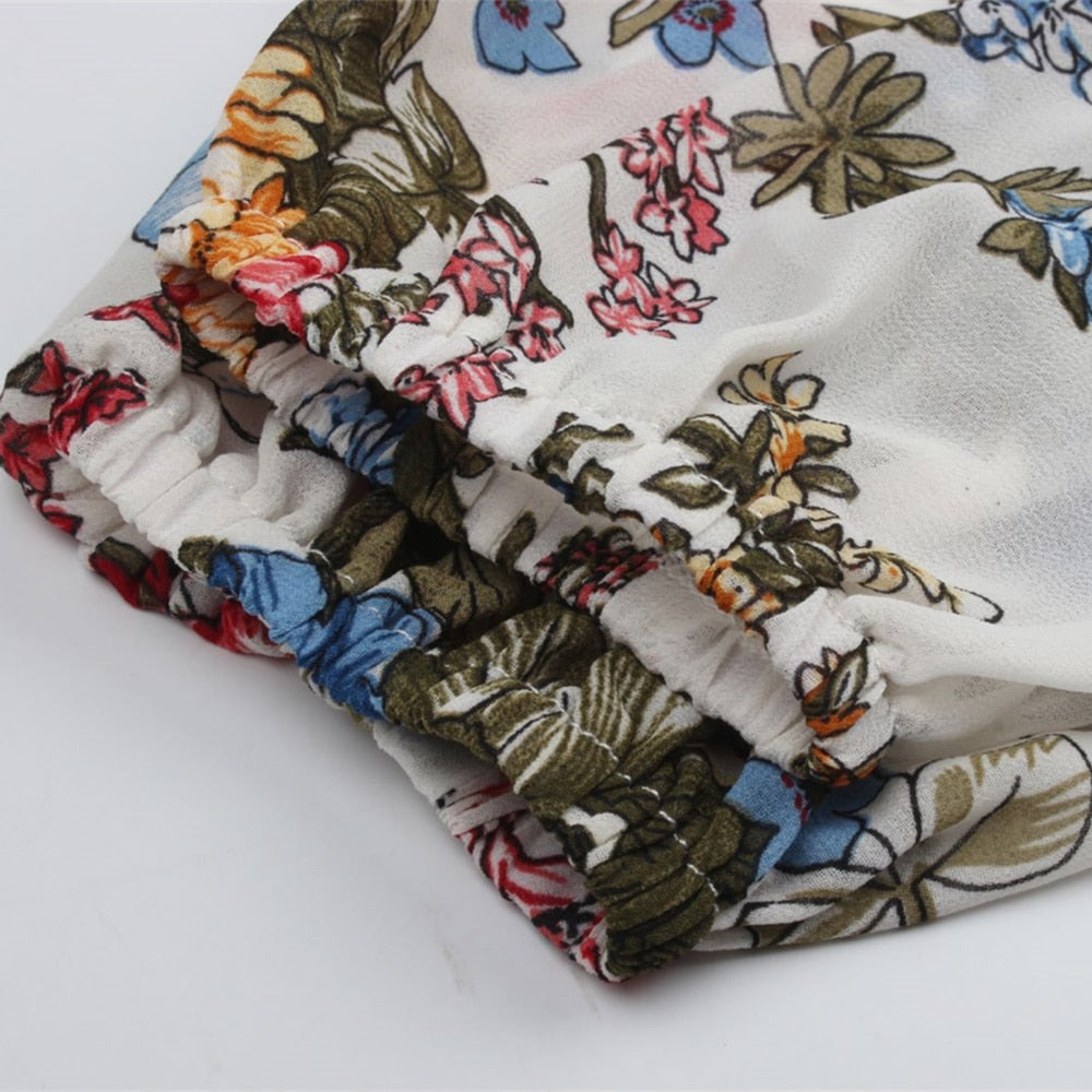 Ladies Floral Print Women Chiffon Dress Casual Slim Long Sleeve High Waist Short Mini Spring Summer Women Dress Vestidos Female