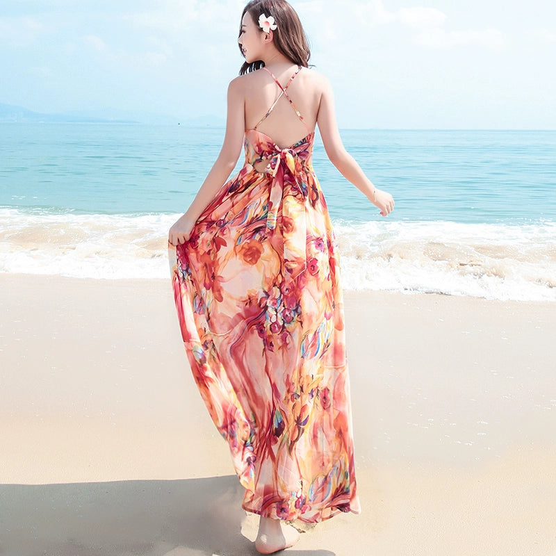 Super Fairy Ankle Travel Photography Hainan Sanya Long Dress