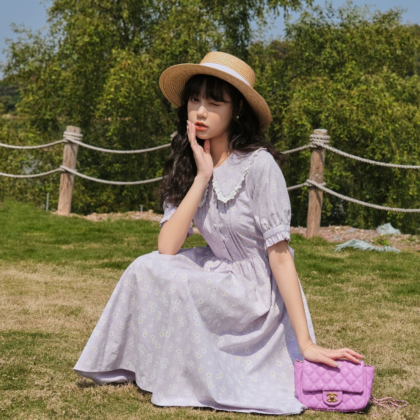 Huazaki Lu Original Dress Japanese Girl Little Daisy