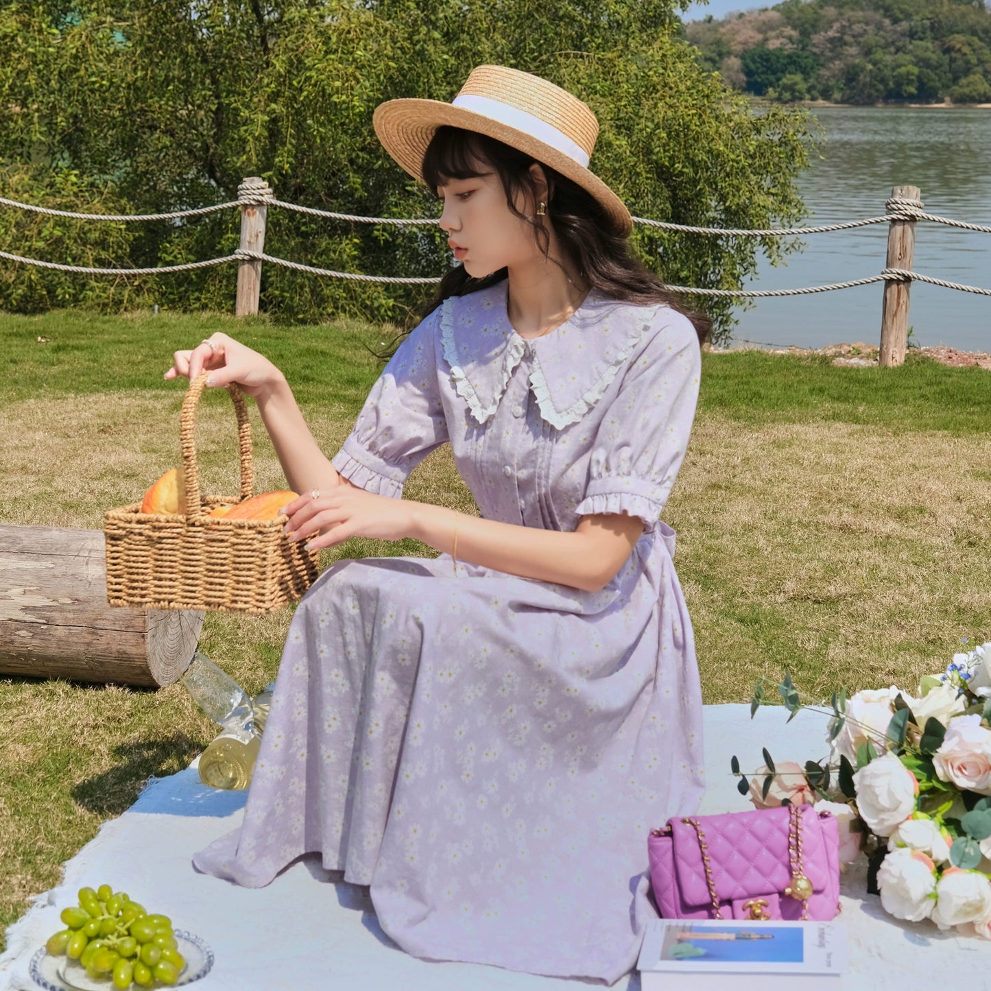Huazaki Lu Original Dress Japanese Girl Little Daisy