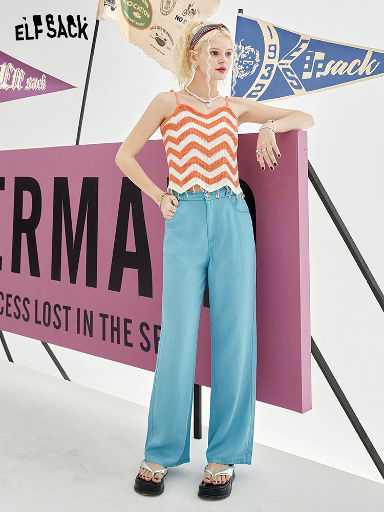 Elf Sack High Waist Lightweight Casual Wide Leg Pants