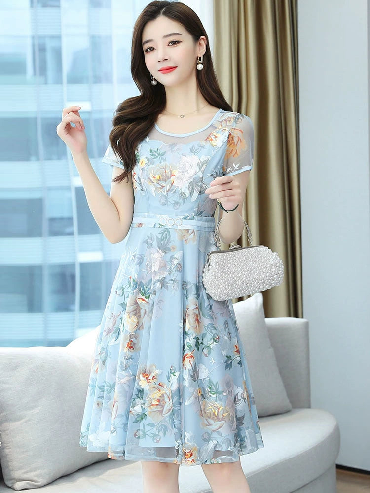 Women's Summer International Fancy Silk Dress