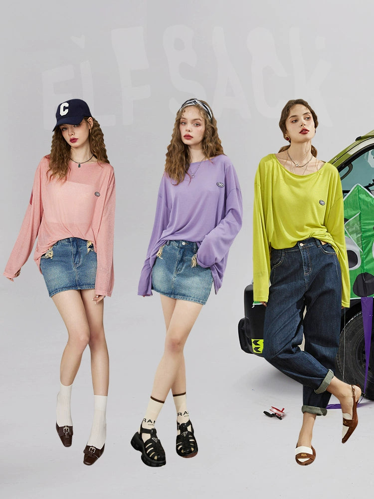 Elf Sack Thin Loose Backless Blouse