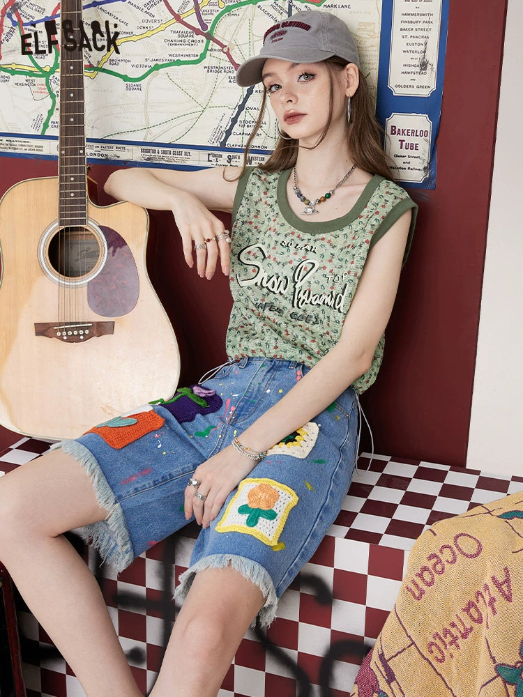 Elf Sack Sleeveless Summer Chic Top Lace