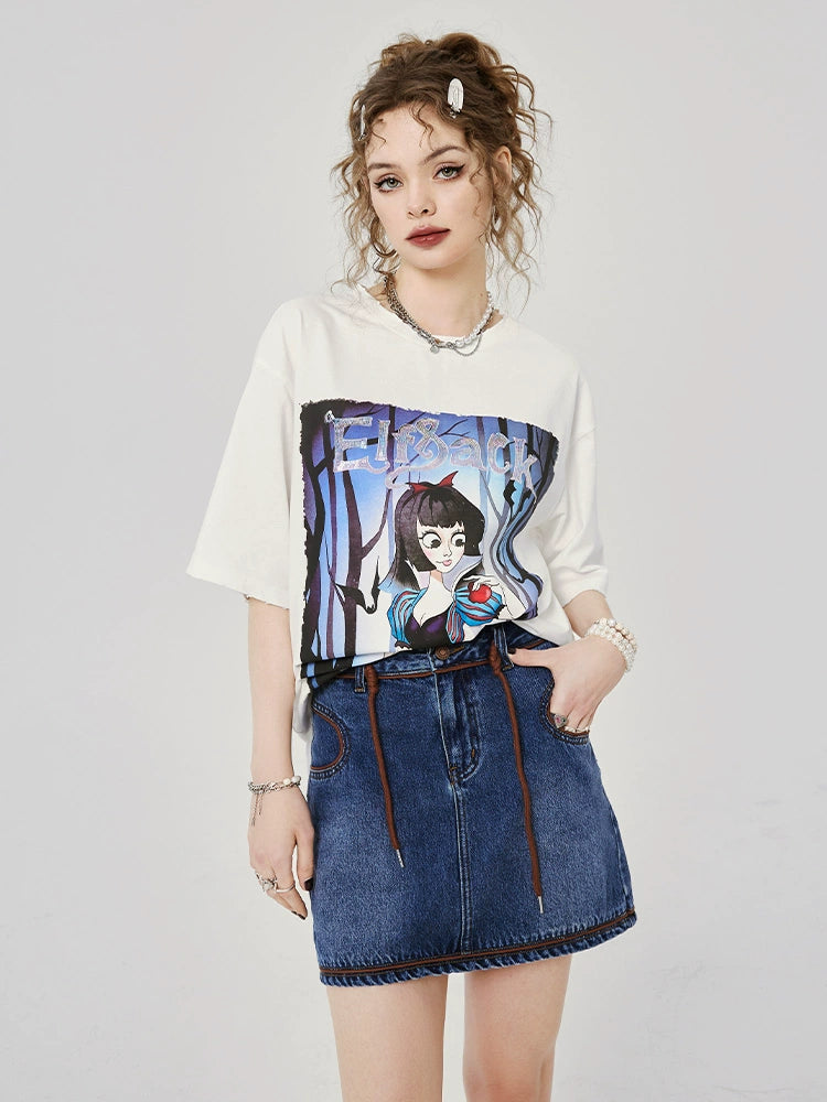 Elf Sack Summer Short Denim Skirt