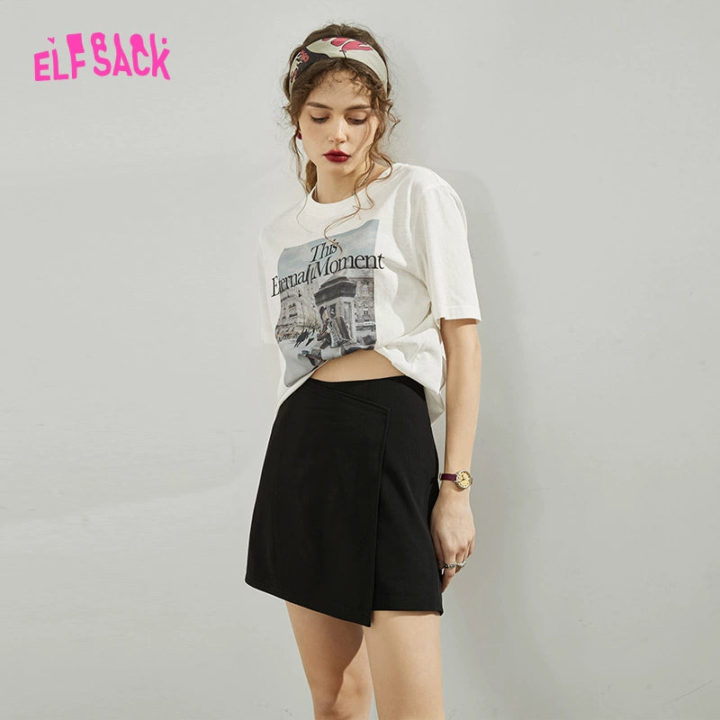 Elf Sack Loose High Waist Casual Short Pantskirt