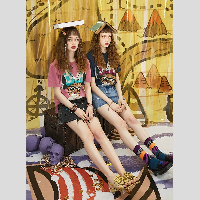 Elf Sack New Print Ins Short-Sleeved T-shirt