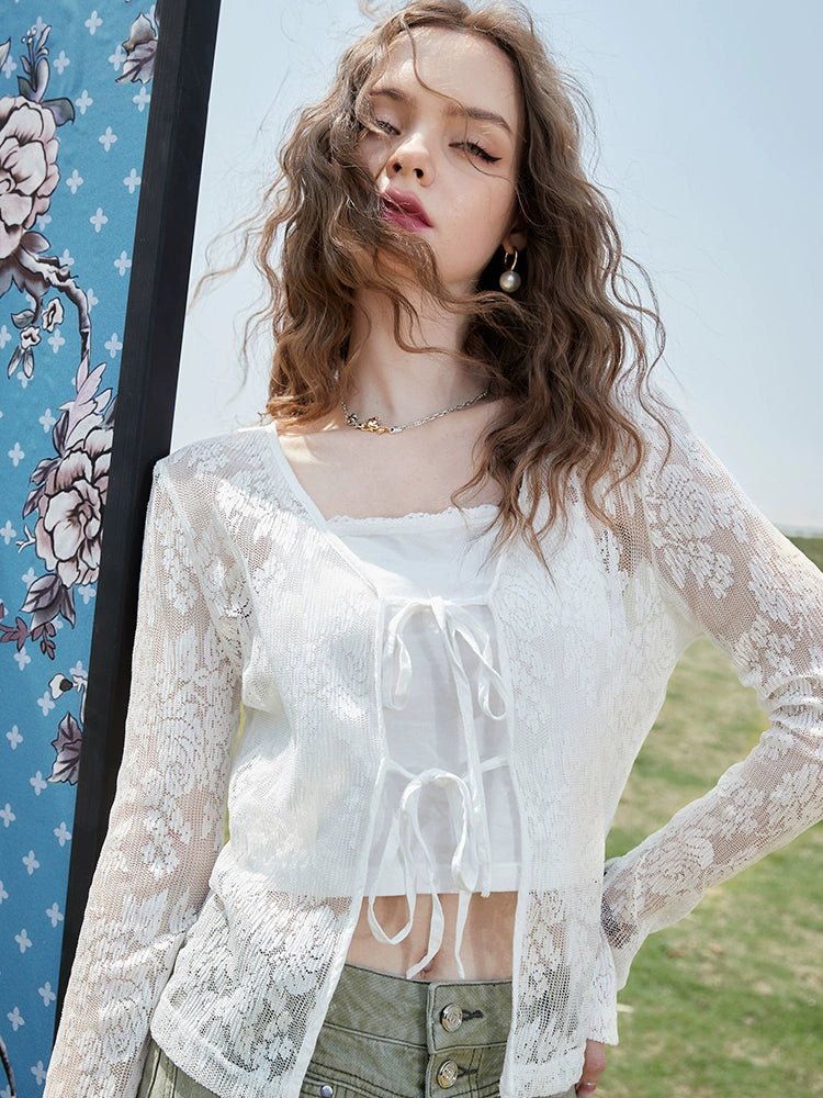 Elf Sack Lace Sun Protection Cardigan Two-Piece Set