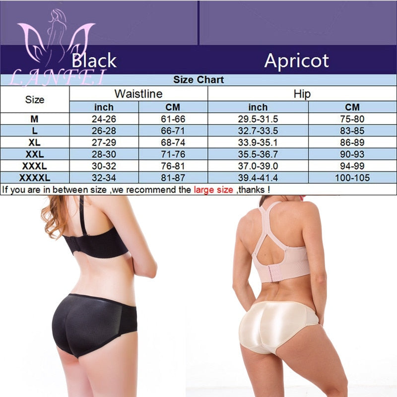LANFEI Sexy Body Shaper Butt Lifter Paded Panties for Women Fajas Tummy Control Pants Fake Buttock Hip Enhancer Short Underwear