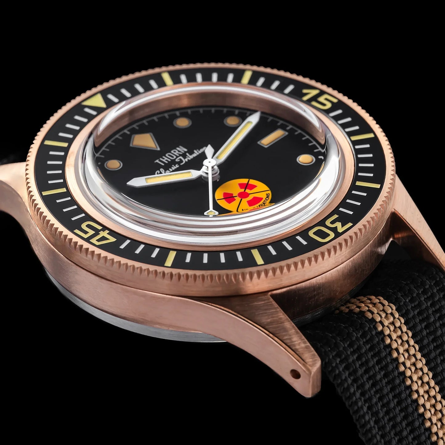 THORN Non-Radiation Vintage 50-Fathoms Tin bronze CUSN8 Diving Watch NH35A Movement Mutomatic Mechanical Sapphire Crystal 200M